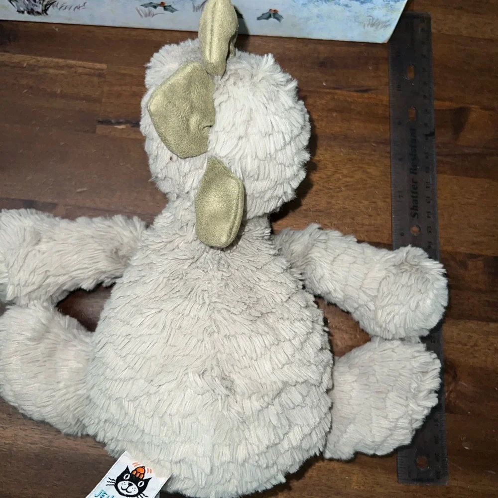 Jellycat‎ Fuddlewuddle Dino Plush Dinosaur Medium Green 9” Inches Retired